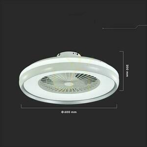 V-TAC 45W LED Pilot RF CCT Stropní ventilátor šedý VT-5022 3000lm small 2