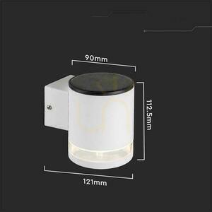 Zahradní nástěnná lampa Solární V-TAC 1W LED White IP54 VT-1139 3000K 70lm 3 roky záruka 2 Zahradní nástěnná lampa Solární V-TAC 1W LED White IP54 VT-1139 3000K 70lm 3 roky záruka small 2