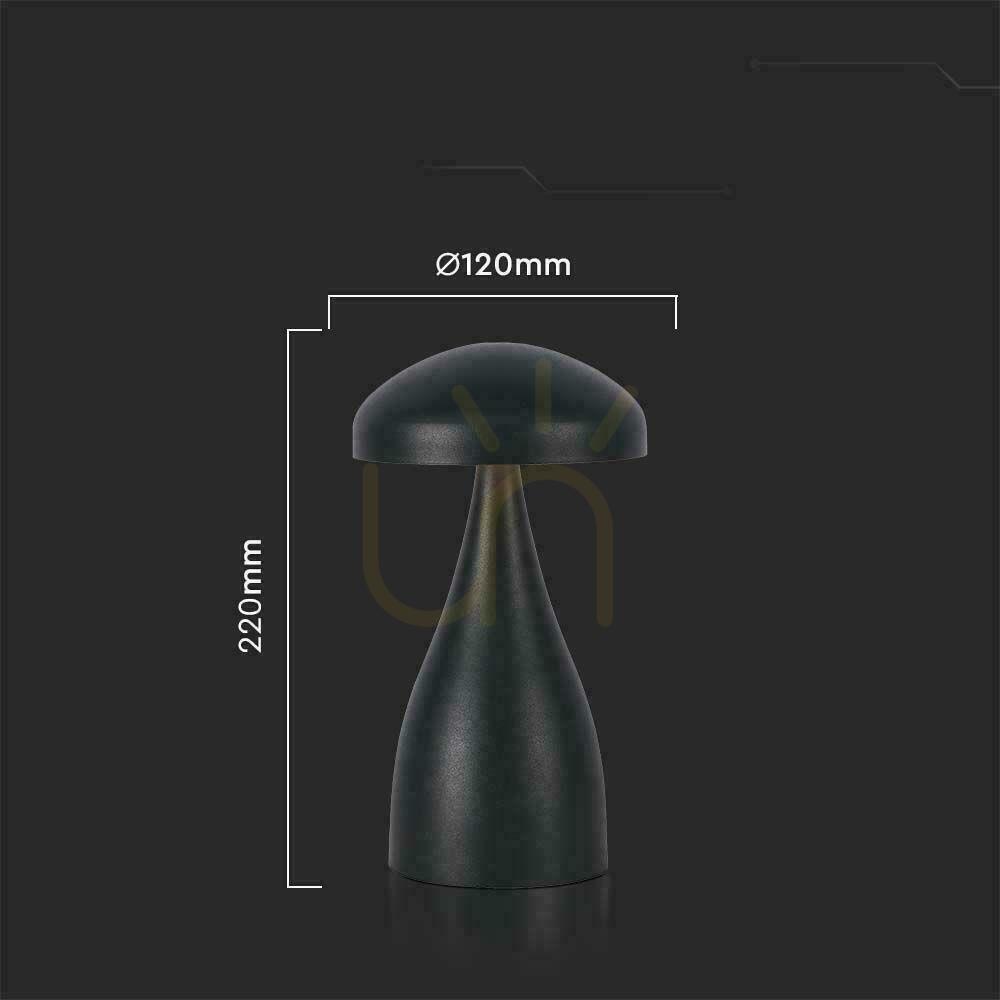 Náhled V-TAC 1W LED stolní lampa na noční stolek 22cm USB nabíjení stmívatelná černá VT-1041 3000K-6000K 55lm V-TAC 1W LED stolní lampa na noční stolek 22cm USB nabíjení stmívatelná černá VT-1041 3000K-6000K 55lm