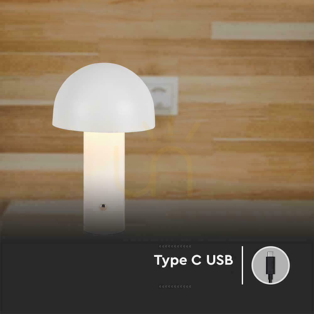 Pohled V-TAC 1W LED lampička na noční stolek 25 cm USB nabíjení Stmívatelná bílá VT-1047 3000K-6000K 200lm. V-TAC 1W LED lampička na noční stolek 25 cm USB nabíjení Stmívatelná bílá VT-1047 3000K-6000K 200lm.