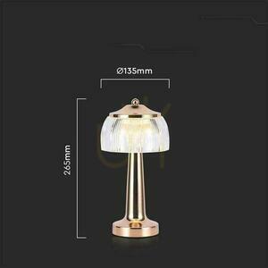 V-TAC 1W LED 26cm stolní noční světlo USB nabíjení stmívatelné zlaté VT-1048 3000K-6000K 55lm. small 5