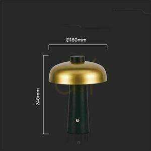 V-TAC 3W LED stolní lampa 24cm USB nabíjení stmívatelná zlatá VT-1050 3000K-6000K 200lm small 2