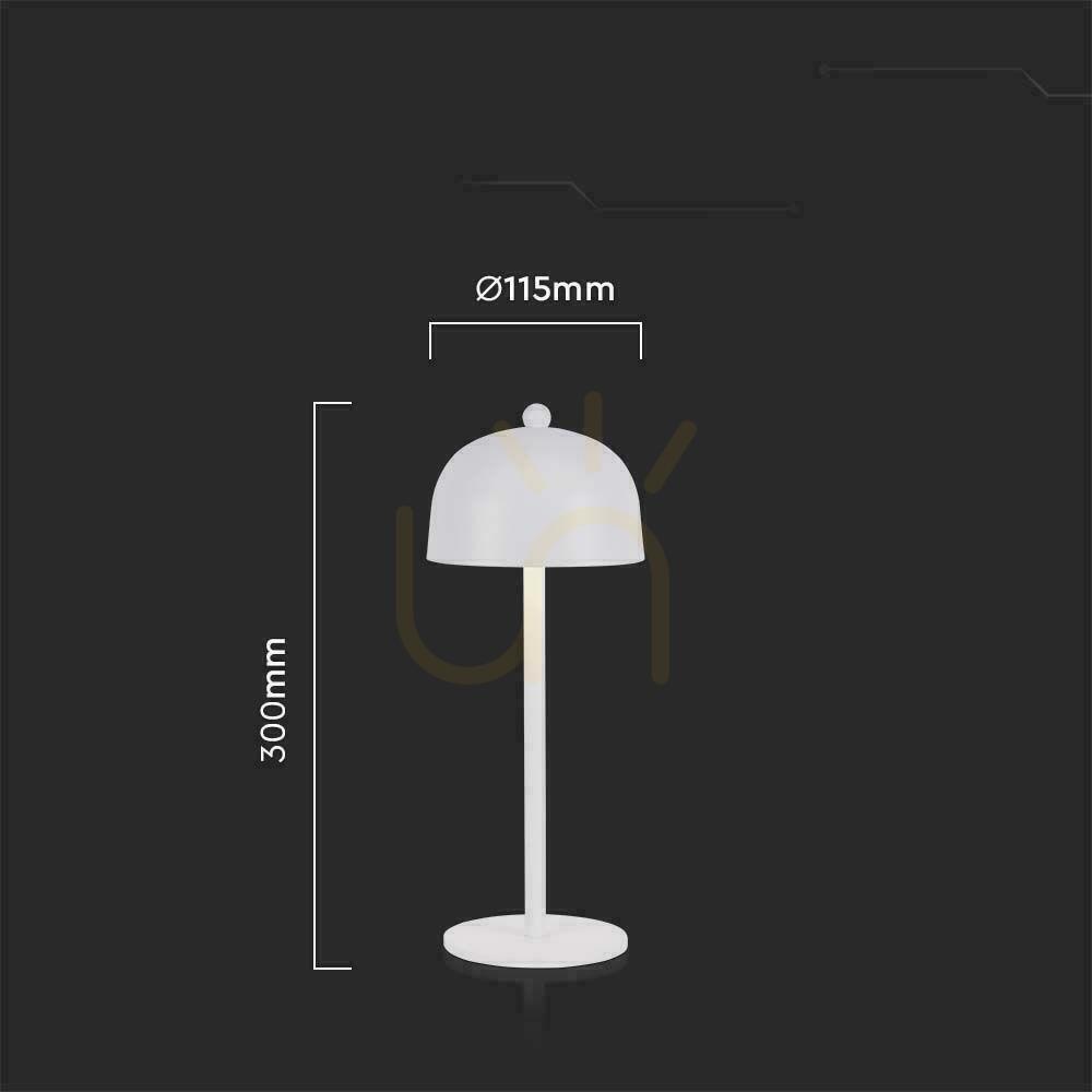Zobrazit V-TAC 3W LED stolní lampa na noční stolek 30cm USB nabíjení Stmívatelná bílá VT-1052 3000K-6000K 200lm V-TAC 3W LED stolní lampa na noční stolek 30cm USB nabíjení Stmívatelná bílá VT-1052 3000K-6000K 200lm