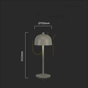 V-TAC 3W LED stolní lampa na noční stolek 30cm USB nabíjení Stmívatelná šedá VT-1052 3000K-6000K 200lm 2 V-TAC 3W LED stolní lampa na noční stolek 30cm USB nabíjení Stmívatelná šedá VT-1052 3000K-6000K 200lm small 2