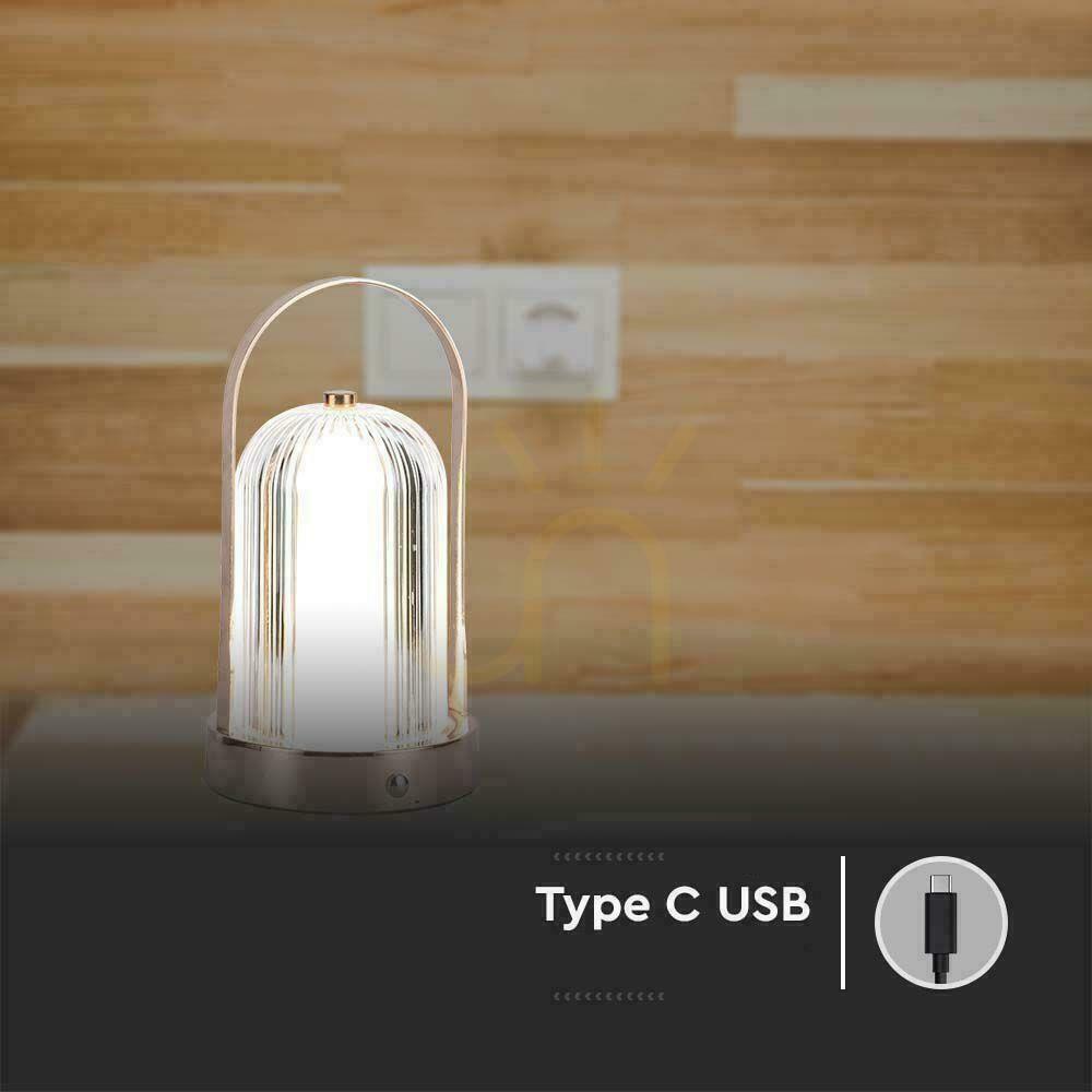 Zobrazit V-TAC 1W LED stolní lampa na noční stolek 22cm USB nabíjení stmívatelná matně zlatá VT-1057 3000K-6000K 55lm V-TAC 1W LED stolní lampa na noční stolek 22cm USB nabíjení stmívatelná matně zlatá VT-1057 3000K-6000K 55lm
