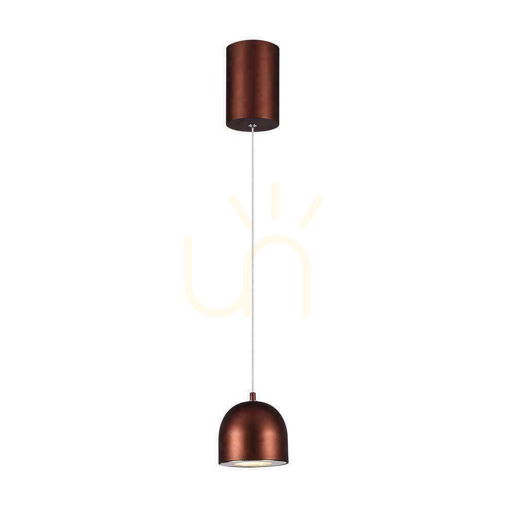 Kontrola V-TAC LED závěsné svítidlo 8,5W 162cm bronzová VT-7794 3000K 850lm V-TAC LED závěsné svítidlo 8,5W 162cm bronzová VT-7794 3000K 850lm