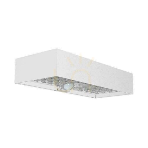 Kontrola V-TAC 6W bílé VT-406 4000K 900lm solární nástěnné zahradní svítidlo se senzorem pohybu.