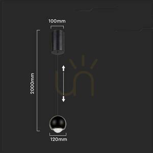 V-TAC LED závěsné svítidlo 6W nastavitelné 200cm černé VT-7508 3000K 500lm 2 V-TAC LED závěsné svítidlo 6W nastavitelné 200cm černé VT-7508 3000K 500lm small 2
