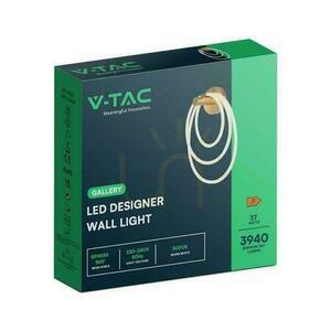 Nástěnné svítidlo V-TAC VT-7927, tři svítící kruhy, 34 x 46 cm, LED 37 W 3940 lm 3000K, zlatá mat small 1