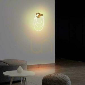 Nástěnné svítidlo V-TAC VT-7927, tři svítící kruhy, 34 x 46 cm, LED 37 W 3940 lm 3000K, zlatá mat small 5