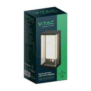 Zahradní nástěnná lampa Solar V-TAC 1W LED Motion Sensor IP65 Gray Anthracite VT-1193 3000K 95lm small 5