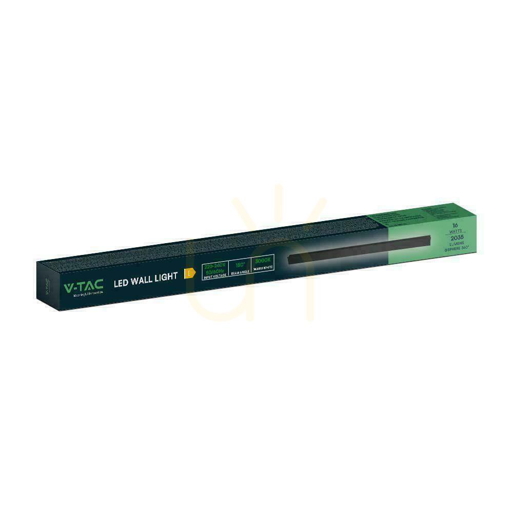 Kontrola LED Line V-TAC 16W IP65 antracitové 100cm nástěnné svítidlo VT-1176 4000K 2250lm. LED Line V-TAC 16W IP65 antracitové 100cm nástěnné svítidlo VT-1176 4000K 2250lm.