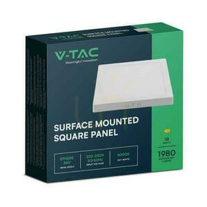 V-TAC Surface Mounted LED Panel Premium Downlight 18W Square 220x220 VT-61018 4000K 1980lm. 2 V-TAC Surface Mounted LED Panel Premium Downlight 18W Square 220x220 VT-61018 4000K 1980lm. small 2