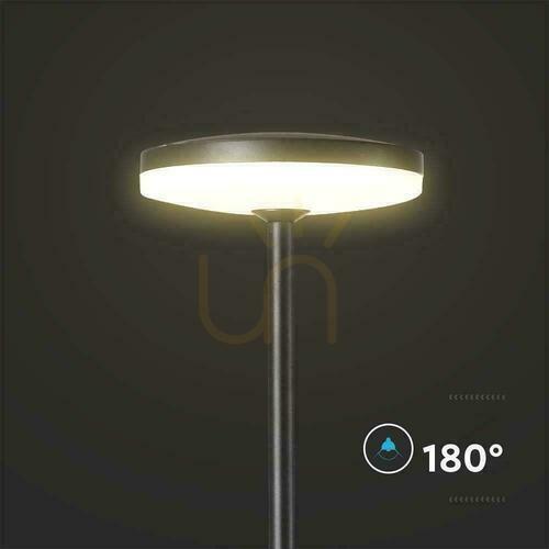 Kontrola V-TAC 2-funkční zahradní svítidlo LED na stožár 12W IP65 80cm antracit VT-1160 3000K 1135lm