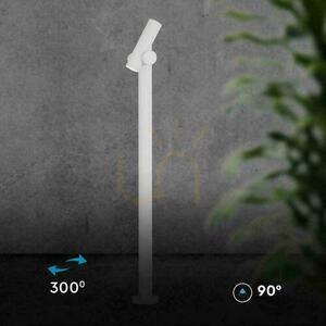 Zahradní sloupek V-TAC VT-1187, LED 4 W, 390 lm, 4000 K, dvojitá naklápěcí hlavice, 100 cm, IP44, bílý small 3