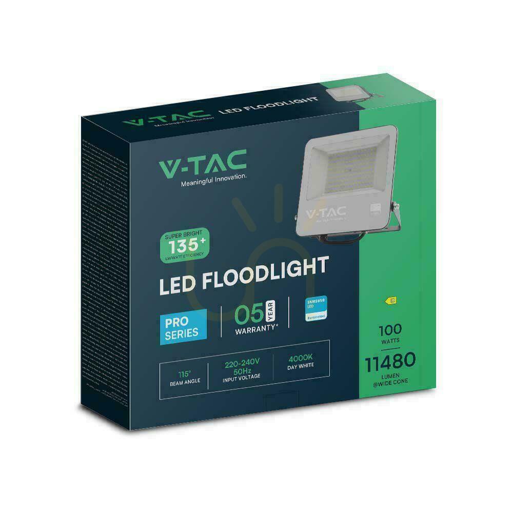 Zobrazit LED projektor V-TAC 100W 135Lm/W SAMSUNG CHIP černý VT-44101 6500K 11480lm 5 let záruka LED projektor V-TAC 100W 135Lm/W SAMSUNG CHIP černý VT-44101 6500K 11480lm 5 let záruka
