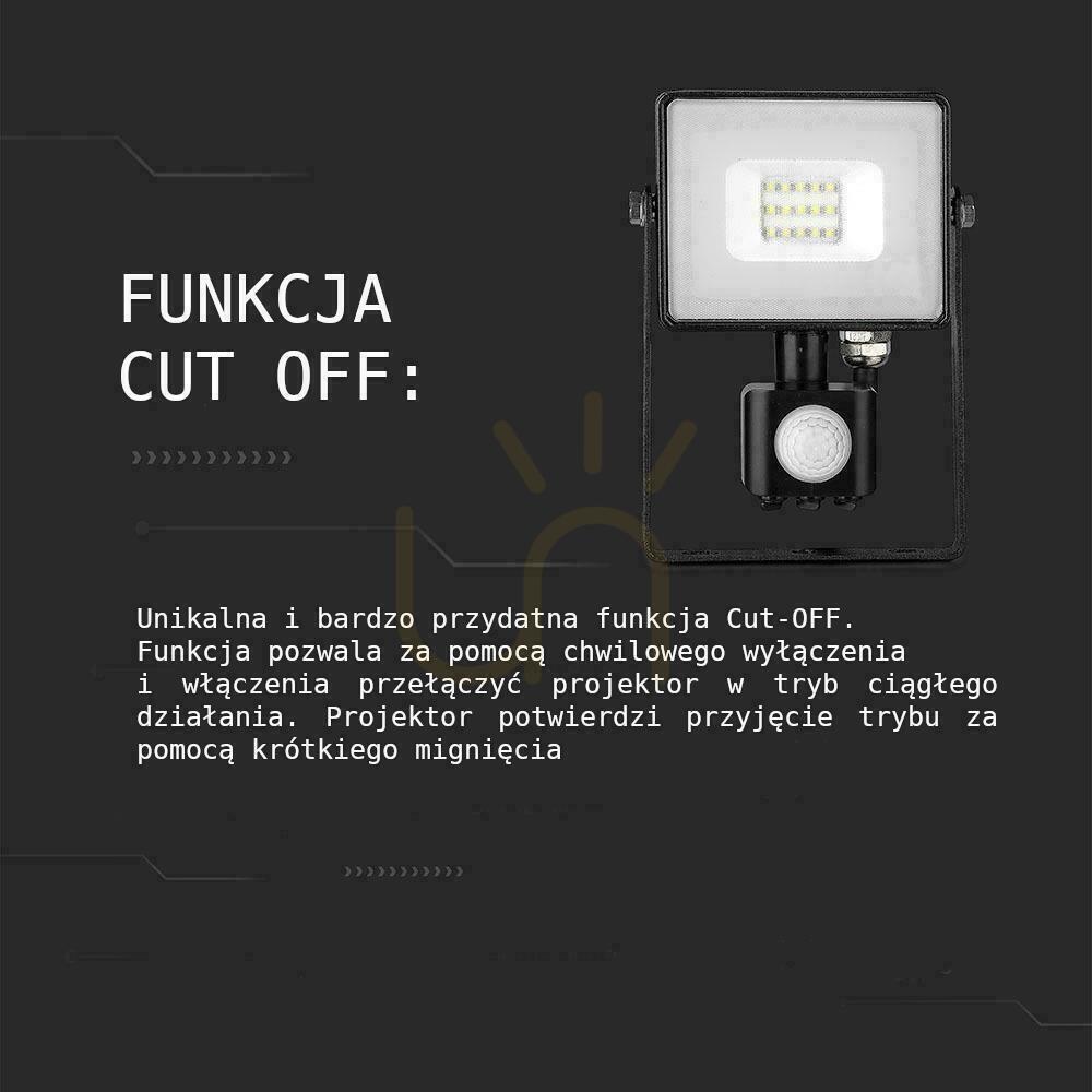 Náhled V-TAC LED projektor 10W SAMSUNG CHIP Senzor pohybu s funkcí vypnutí Bílá VT-10-S-W 6400K 800lm Záruka 5 let V-TAC LED projektor 10W SAMSUNG CHIP Senzor pohybu s funkcí vypnutí Bílá VT-10-S-W 6400K 800lm Záruka 5 let