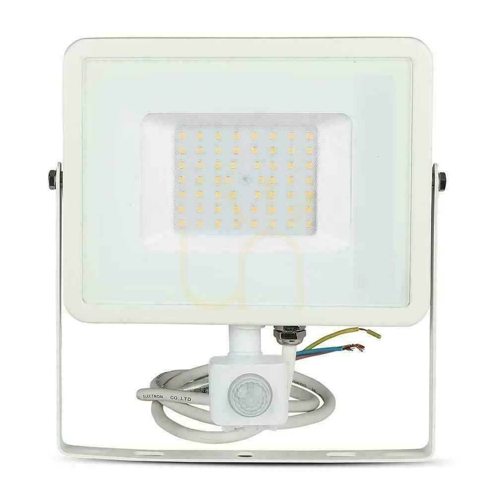Kontrola LED projektor V-TAC 50W SAMSUNG CHIP Senzor pohybu s funkcí vypnutí Bílá VT-50-S-W 3000K 4000lm Záruka 5 let LED projektor V-TAC 50W SAMSUNG CHIP Senzor pohybu s funkcí vypnutí Bílá VT-50-S-W 3000K 4000lm Záruka 5 let