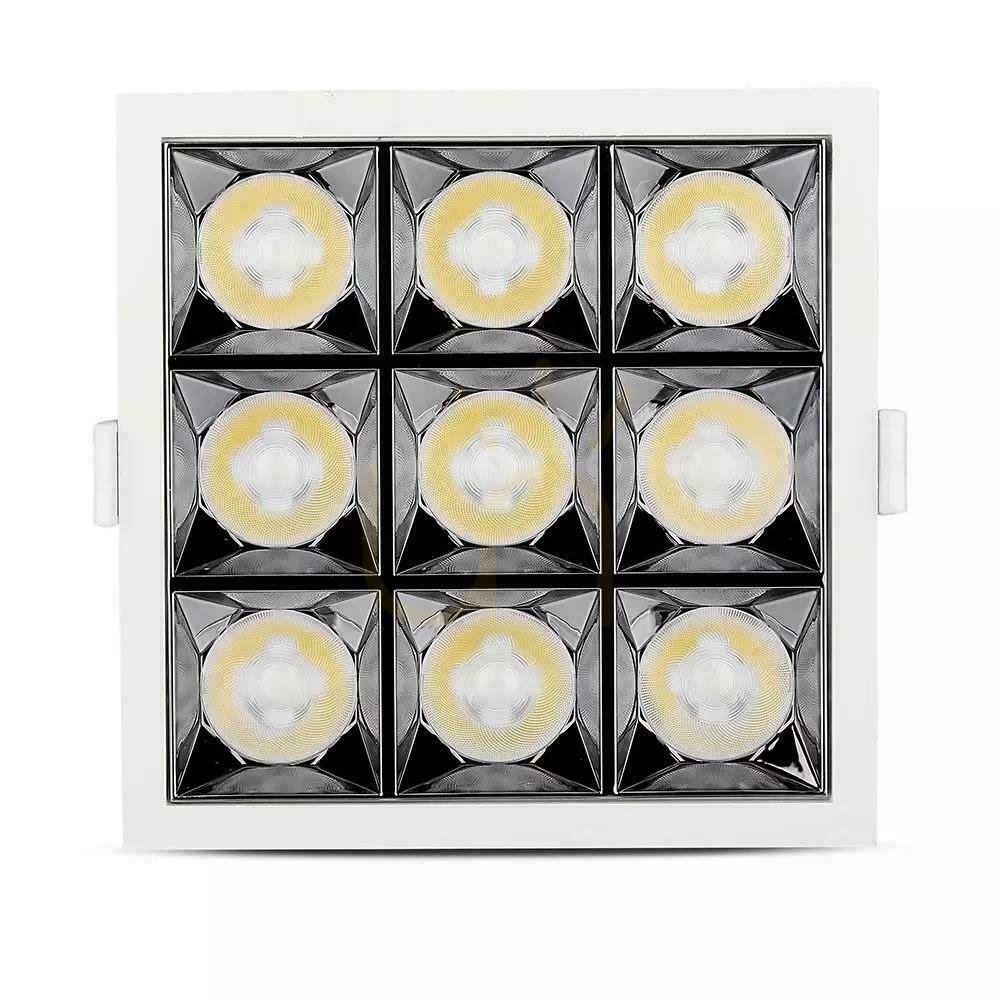 Pohled V-TAC downlight SAMSUNG CHIP 36W UGR19 CRI90+ 12st VT-2-36 5700K 2880lm 5 let záruka V-TAC downlight SAMSUNG CHIP 36W UGR19 CRI90+ 12st VT-2-36 5700K 2880lm 5 let záruka