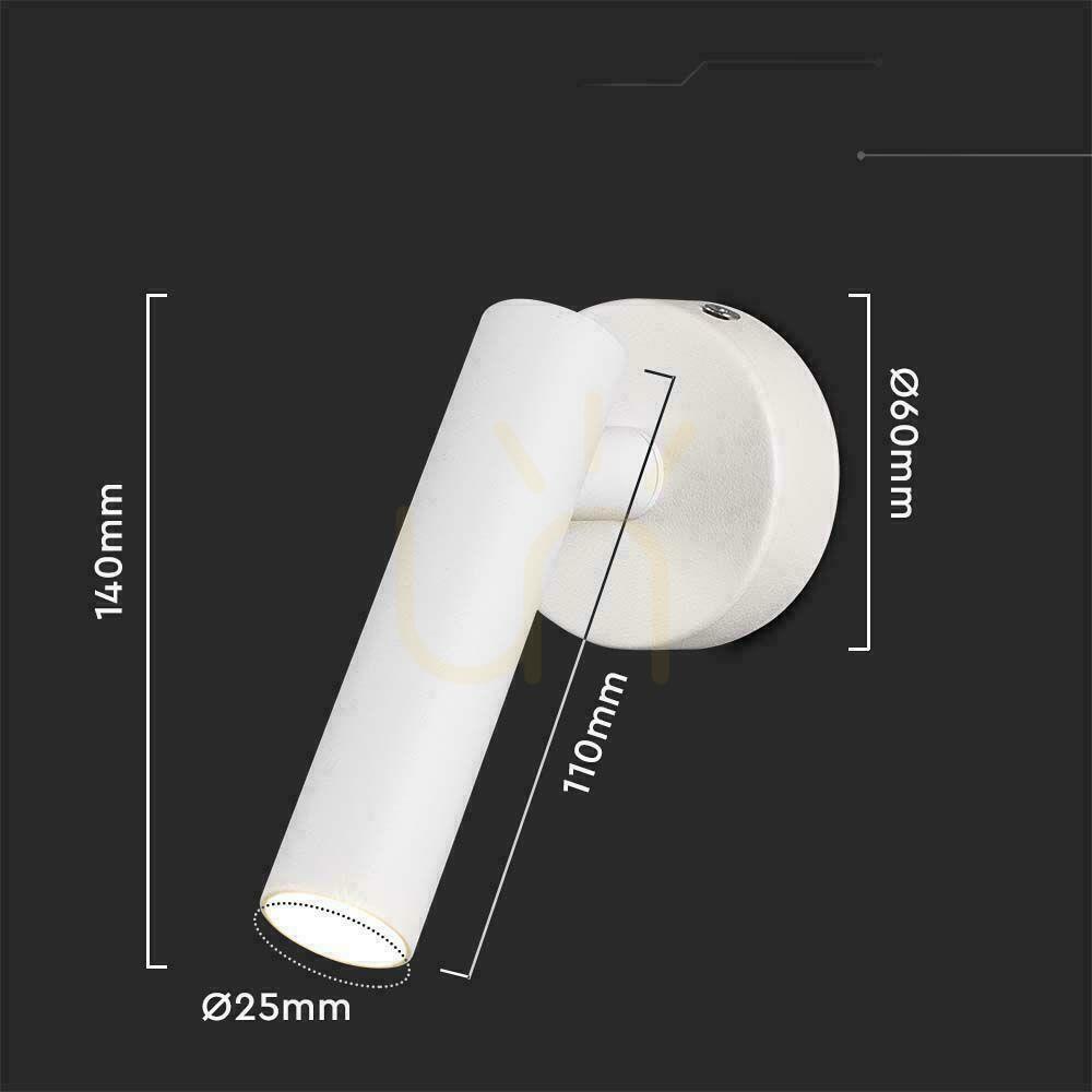 Zobrazit LED svítidlo V-TAC 2W Nástěnná lampa Hotel Bed White VT-412 3000K 150lm LED svítidlo V-TAC 2W Nástěnná lampa Hotel Bed White VT-412 3000K 150lm