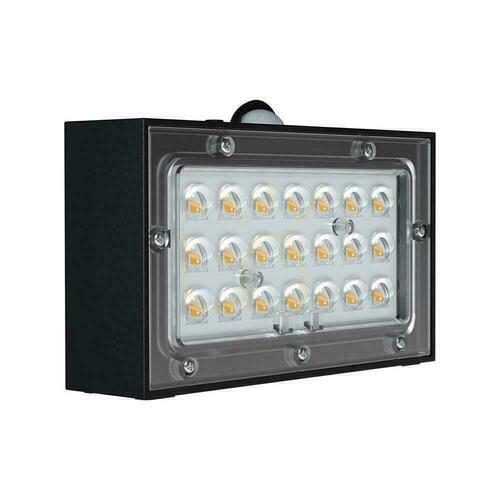 Kontrola Solární lampa V-TAC 3W CCT s pohybovým senzorem Zahradní nástěnná lampa černá VT-403 3000K-4000K 350lm.