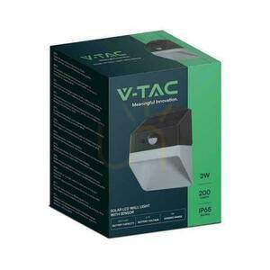 Solární zahradní nástěnné svítidlo V-TAC VT-422 černé 2 W 4000 K 200 lm s pohybovým senzorem small 5