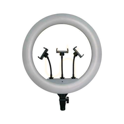 Kontrola LED kruhové světlo pro 3 telefony V-TAC 55W fi44cm Tripod Pilot Case VT-45055 3200K-5500K 6000lm