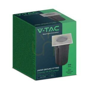 Zahradní zemní bodové čtvercové svítidlo z kartáčované oceli GU10 IP67 V-TAC VT-1127. small 4