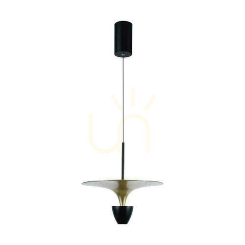 Kontrola V-TAC 9W LED závěsné svítidlo černá+zlatá VT-7832 4000K 1000lm