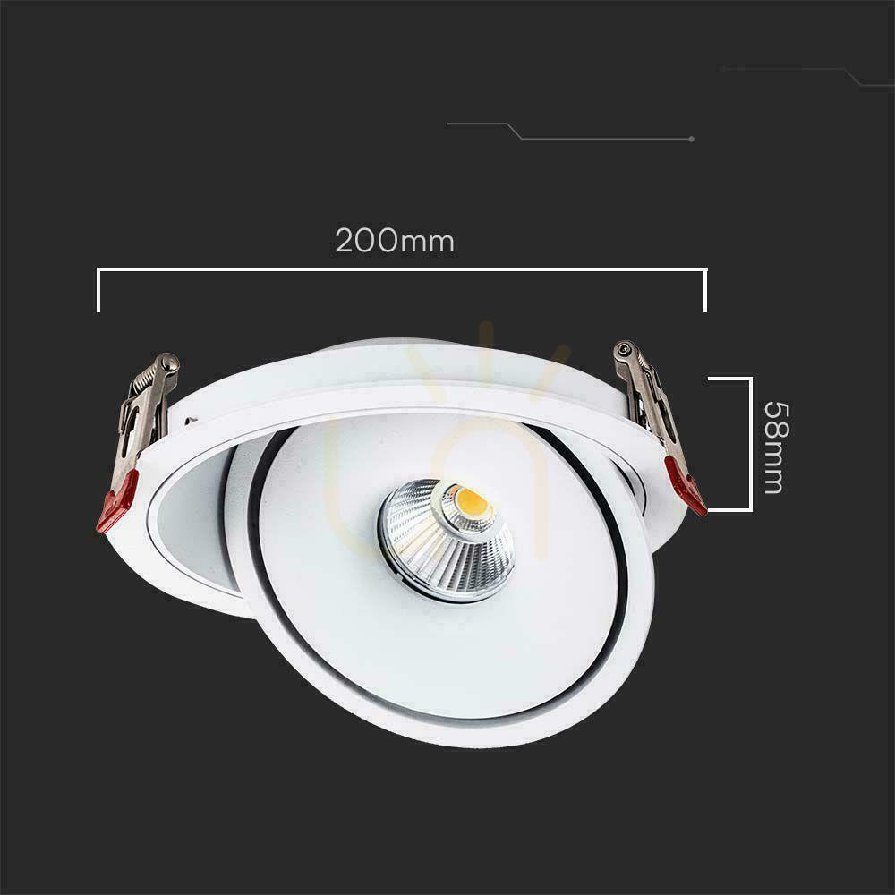 Kontrola V-TAC LED výklopné svítidlo 30W LED COB CRI90+ CCT White VT-2532 3000K-4000K-6400K 2500lm. V-TAC LED výklopné svítidlo 30W LED COB CRI90+ CCT White VT-2532 3000K-4000K-6400K 2500lm.