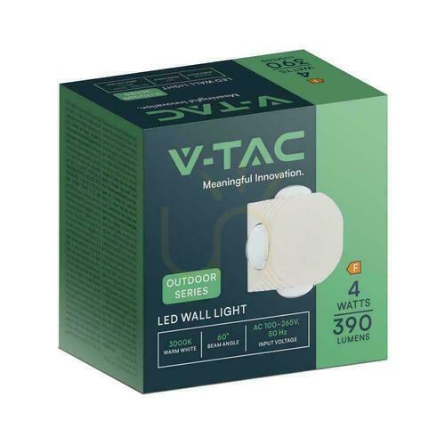 Kontrola Nástěnné svítidlo V-TAC 4W LED IP54 White VT-2544 4000K 390lm
