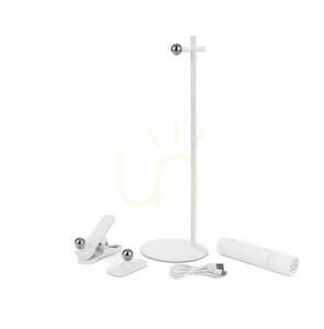 V-TAC Stolní lampa 4 v 1 37cm Svítilna s klipem na tapety 3W LED bílá VT-7413 4000K 300lm 1 V-TAC Stolní lampa 4 v 1 37cm Svítilna s klipem na tapety 3W LED bílá VT-7413 4000K 300lm small 1