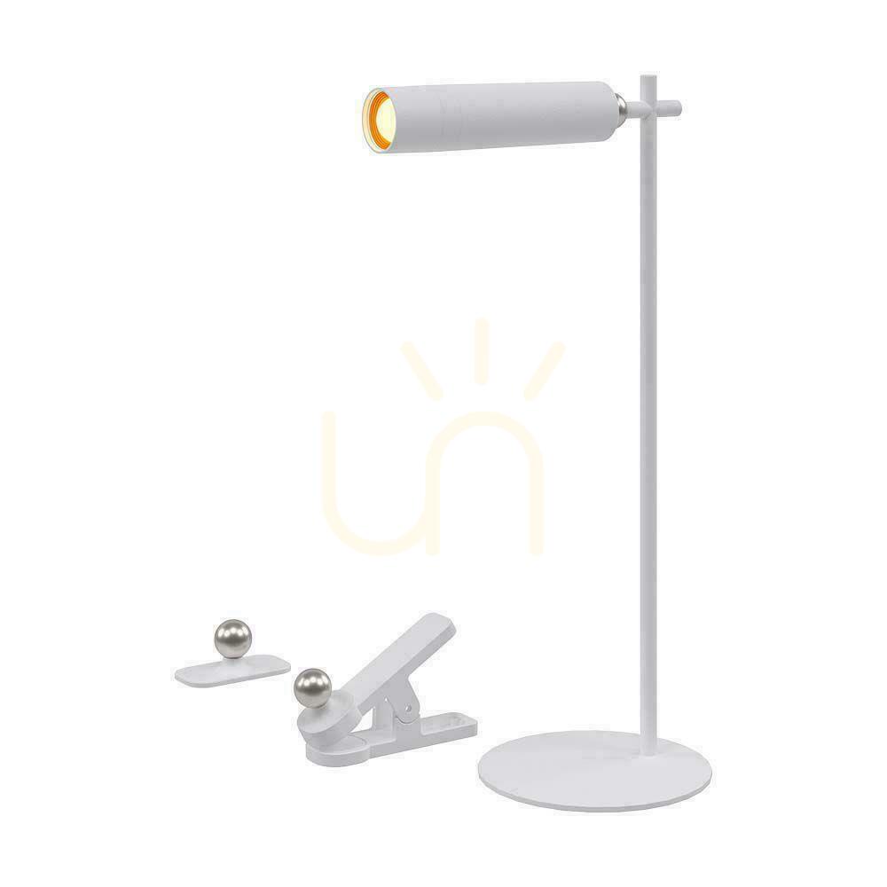 Náhled V-TAC Stolní lampa 4 v 1 37cm Svítilna s klipem na tapety 3W LED bílá VT-7413 4000K 300lm V-TAC Stolní lampa 4 v 1 37cm Svítilna s klipem na tapety 3W LED bílá VT-7413 4000K 300lm