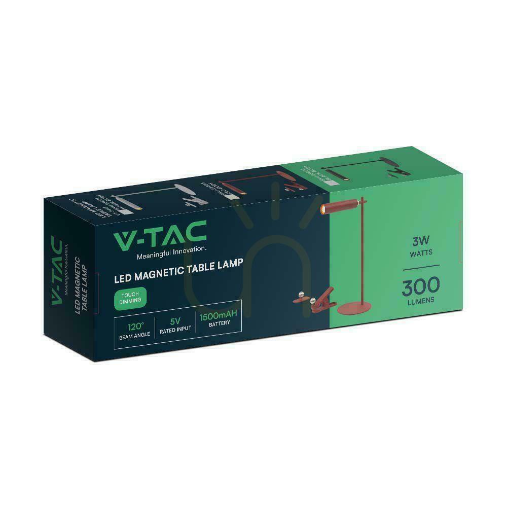 Zobrazit V-TAC Stolní lampa 4 v 1 37cm Svítilna s klipem na tapety 3W LED červená VT-7413 4000K 300lm V-TAC Stolní lampa 4 v 1 37cm Svítilna s klipem na tapety 3W LED červená VT-7413 4000K 300lm
