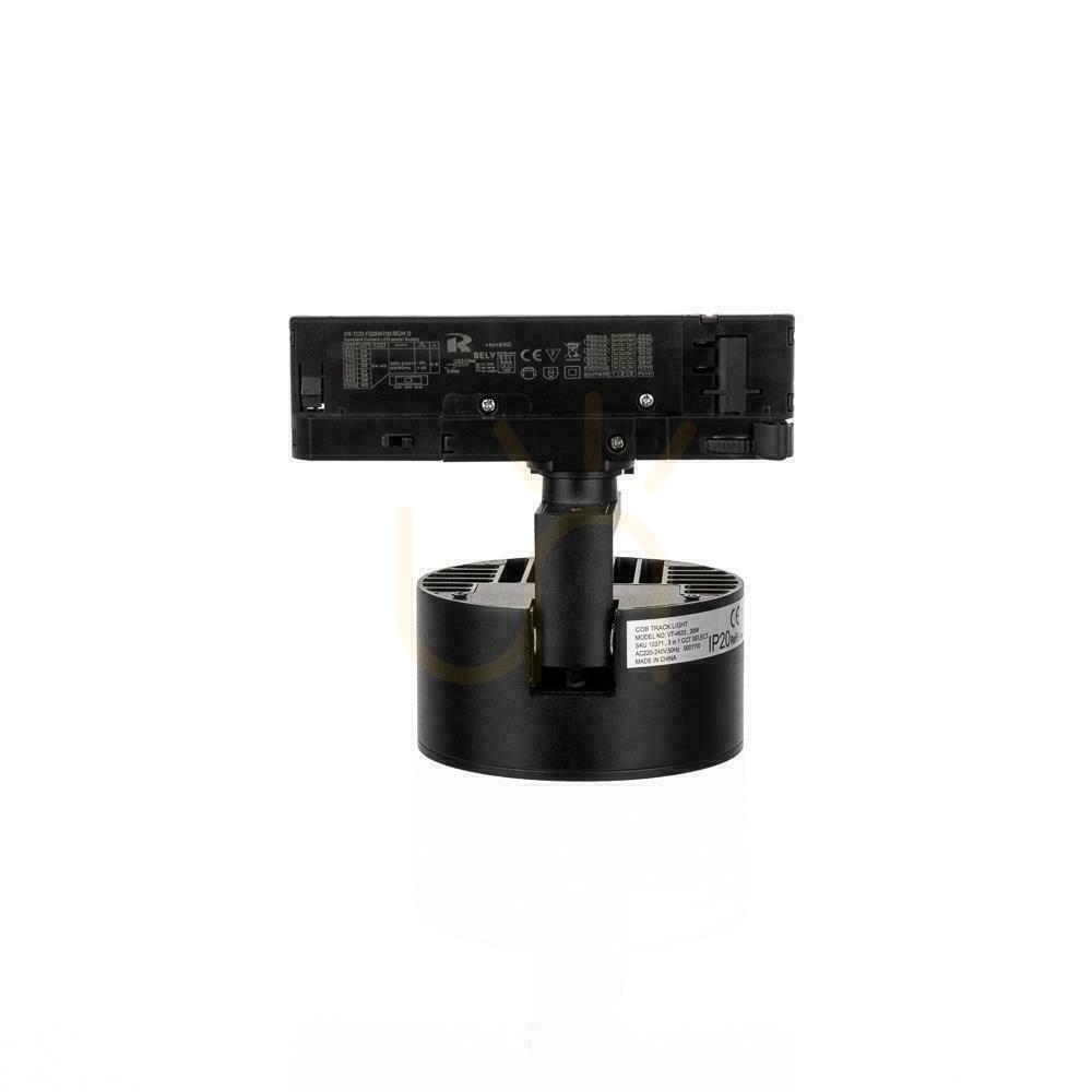 Pohled V-TAC 30W LED 35st CCT černá VT-4633 3000K-4000K-6400K 3000lm Svítidlo Bus System 3F. V-TAC 30W LED 35st CCT černá VT-4633 3000K-4000K-6400K 3000lm Svítidlo Bus System 3F.