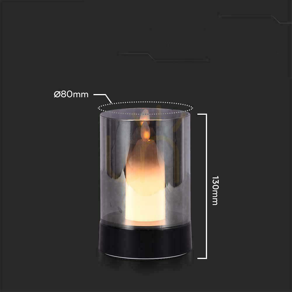 Náhled V-TAC Noční světlo na svíčku 3W LED s nabíjením USB stmívatelné černé VT-7564 3000K 110lm. V-TAC Noční světlo na svíčku 3W LED s nabíjením USB stmívatelné černé VT-7564 3000K 110lm.