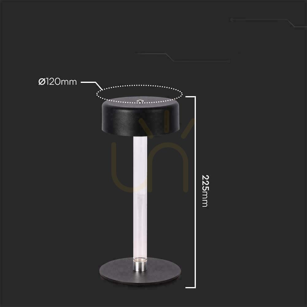Náhled V-TAC 3W LED stolní lampa na noční stolek 23 cm USB nabíjení CCT stmívatelná černá VT-7567 3000K-6000K 210lm V-TAC 3W LED stolní lampa na noční stolek 23 cm USB nabíjení CCT stmívatelná černá VT-7567 3000K-6000K 210lm