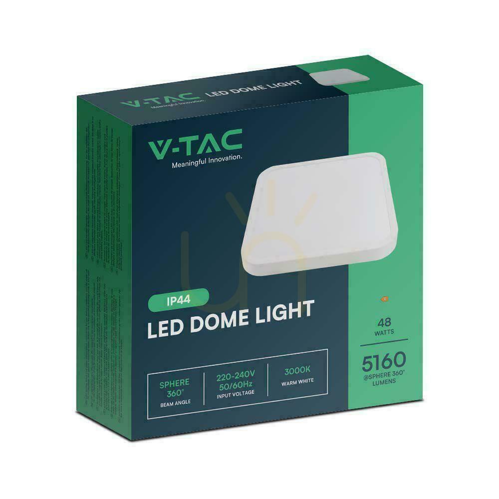Zobrazit Plafond V-TAC 48W LED Square 42x42cm Povrchová montáž IP44 Bílá VT-8630 6500K 5160lm Plafond V-TAC 48W LED Square 42x42cm Povrchová montáž IP44 Bílá VT-8630 6500K 5160lm