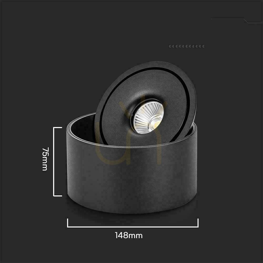 Pohled Povrchové stropní svítidlo V-TAC 20W Tilt CRI90 CCT černá VT-2825 3000K-4000K-6400K 1408lm. Povrchové stropní svítidlo V-TAC 20W Tilt CRI90 CCT černá VT-2825 3000K-4000K-6400K 1408lm.