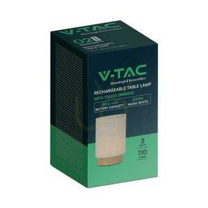 V-TAC 3W LED stolní noční světlo nabíjecí stmívatelné dřevo VT-7569 3000K 110lm. small 1