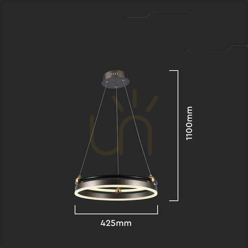 Kontrola V-TAC 20W LED závěsné svítidlo bronzové VT-7580 3000K 2400lm
