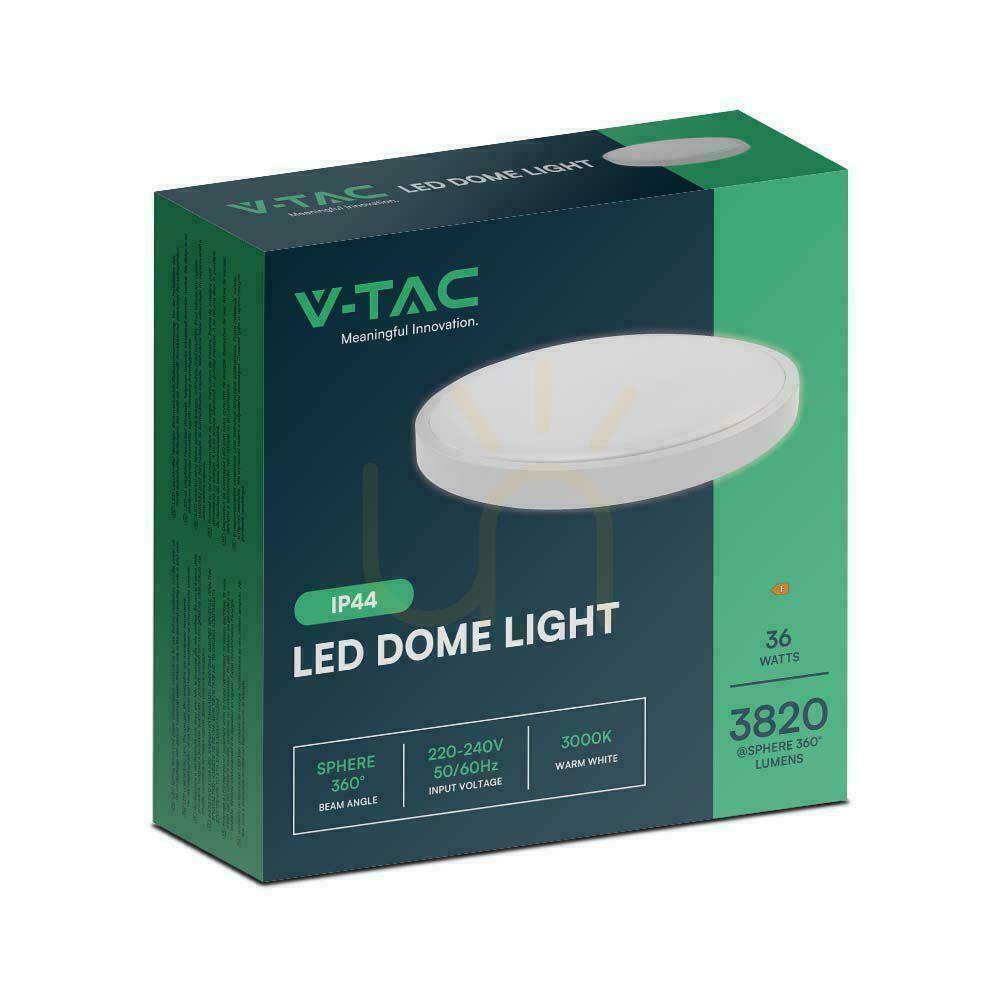 Náhled Plafond V-TAC 36W LED kulaté 35cm s povrchovou montáží IP44 bílé VT-8630 4000K 3820lm. Plafond V-TAC 36W LED kulaté 35cm s povrchovou montáží IP44 bílé VT-8630 4000K 3820lm.