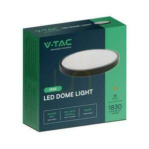 Plafond V-TAC 18W LED kulatý 25cm s povrchovou montáží IP44 černý VT-8618B 3000K 1830lm small 2