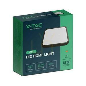 Plafond V-TAC 18W LED Square 25x25cm Povrchová montáž IP44 černá VT-8618B 3000K 1830lm small 3