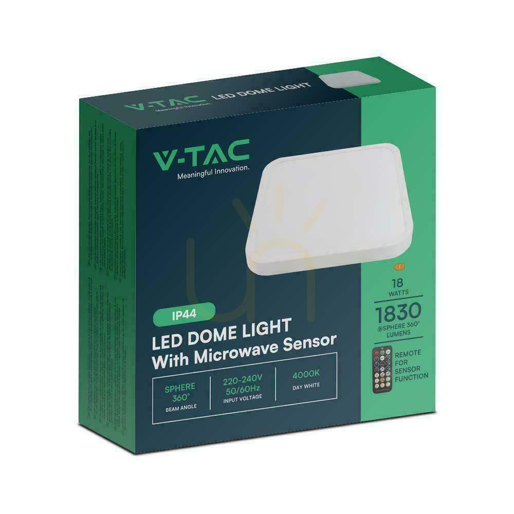 Zobrazit Plafond V-TAC 36W LED čtvercový 42x42cm Pilotní pohybový senzor pro povrchovou montáž IP44 bílý VT-8630S 4000K 3820lm Plafond V-TAC 36W LED čtvercový 42x42cm Pilotní pohybový senzor pro povrchovou montáž IP44 bílý VT-8630S 4000K 3820lm