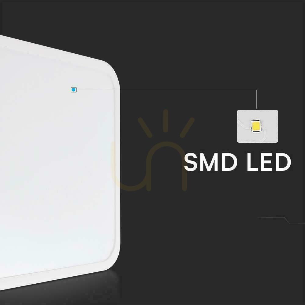 Pohled Plafond V-TAC 36W LED čtvercový 42x42cm Pilotní pohybový senzor pro povrchovou montáž IP44 bílý VT-8630S 4000K 3820lm Plafond V-TAC 36W LED čtvercový 42x42cm Pilotní pohybový senzor pro povrchovou montáž IP44 bílý VT-8630S 4000K 3820lm