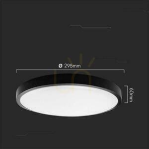 Plafond V-TAC 18W LED kulatý 30cm pilotní senzor pohybu pro povrchovou montáž IP44 černý VT-8618S 4000K 1830lm 4 Plafond V-TAC 18W LED kulatý 30cm pilotní senzor pohybu pro povrchovou montáž IP44 černý VT-8618S 4000K 1830lm small 4