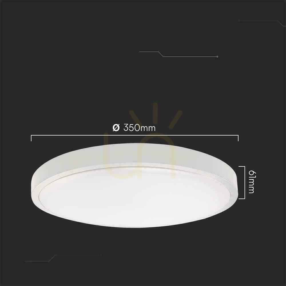 Kontrola Plafond V-TAC 24W LED kulatý 35cm pilotní senzor pohybu pro povrchovou montáž IP44 bílý VT-8624S 4000K 2500lm Plafond V-TAC 24W LED kulatý 35cm pilotní senzor pohybu pro povrchovou montáž IP44 bílý VT-8624S 4000K 2500lm