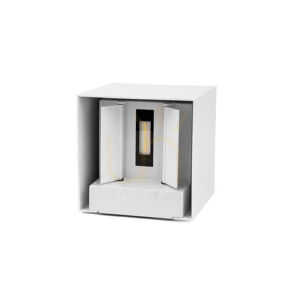 Pohled Solární nástěnné svítidlo V-TAC 9W LED COB Adjustable White Cube 15x15cm IP65 VT-11109 4000K 860lm. Solární nástěnné svítidlo V-TAC 9W LED COB Adjustable White Cube 15x15cm IP65 VT-11109 4000K 860lm.