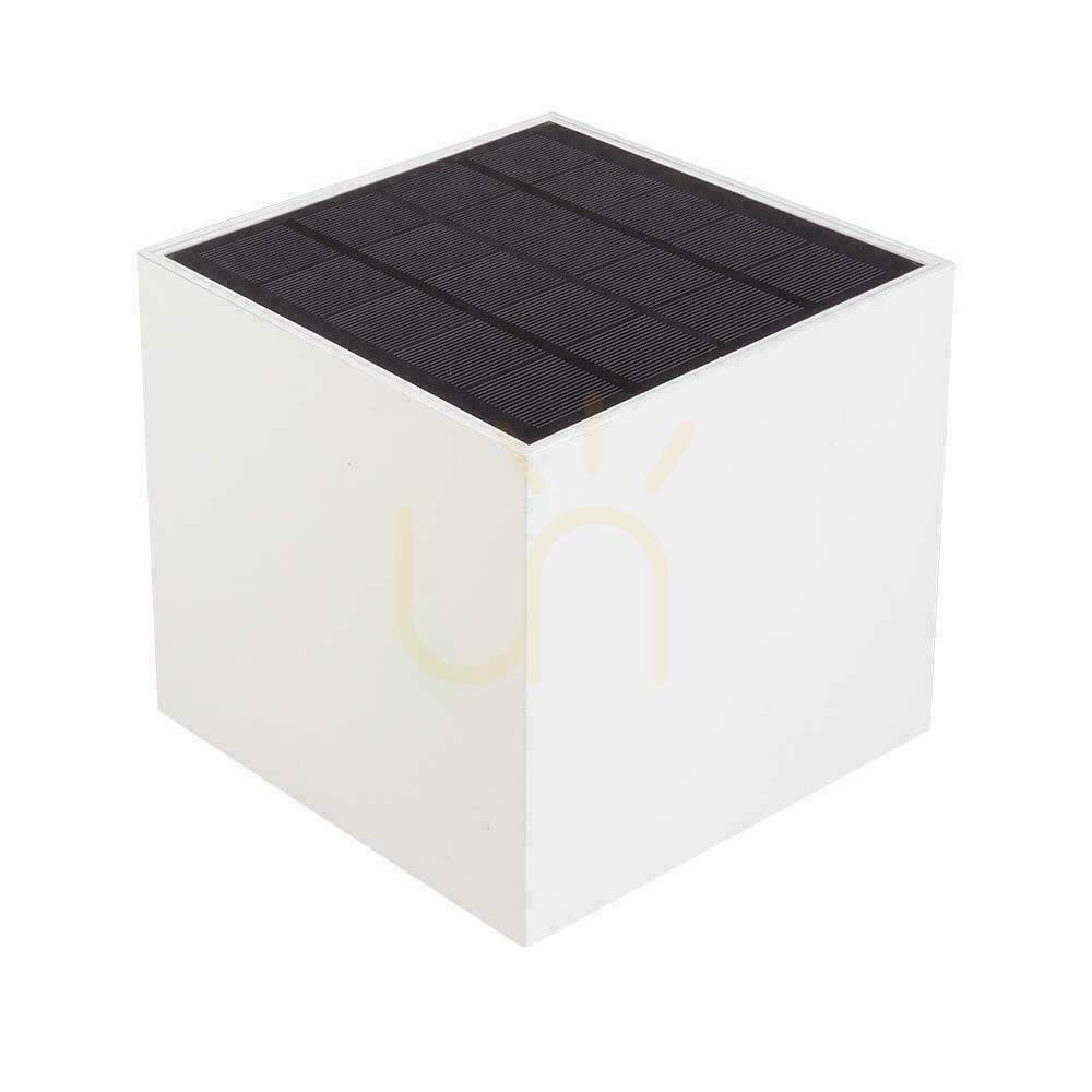 Pohled Solární nástěnné svítidlo V-TAC 9W LED COB Adjustable White Cube 15x15cm IP65 VT-11109 4000K 860lm. Solární nástěnné svítidlo V-TAC 9W LED COB Adjustable White Cube 15x15cm IP65 VT-11109 4000K 860lm.